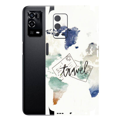 Oppo Phone Skins (All Models) - Travel The World - 3D Embossed Finish (L-232) Oppo A55 4G