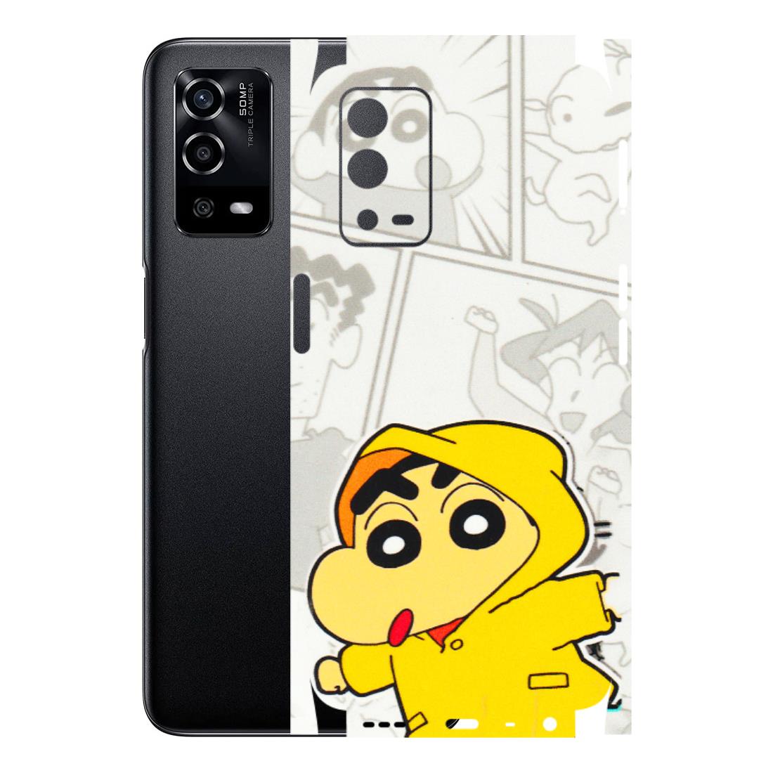 Oppo Phone Skins (All Models) - Yellow Shinchan Comic - 3D Embossed Finish (L-246) Oppo A55 4G