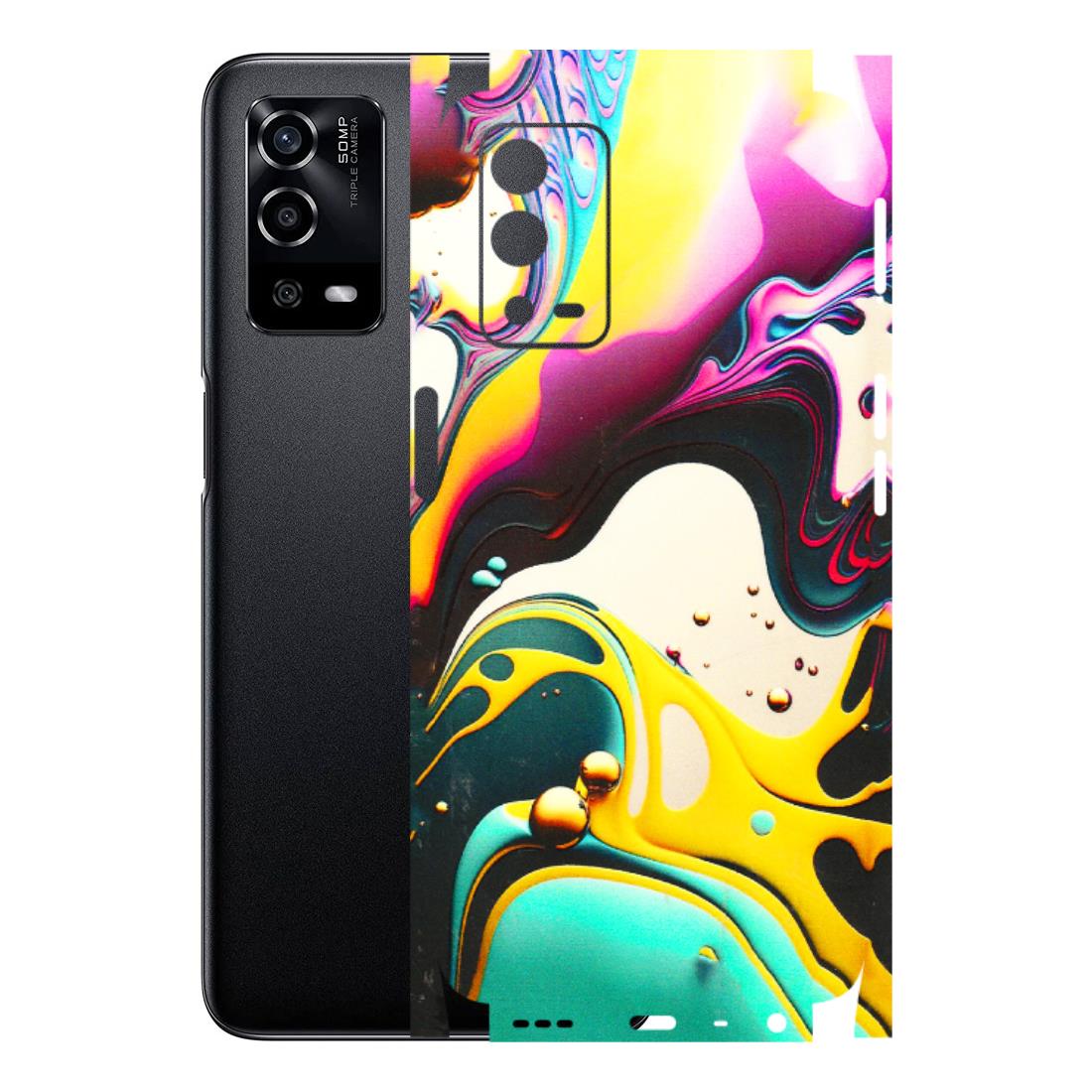 Oppo Phone Skins (All Models) - Multicolor Abstract pattern - 3D Embossed Finish (L-254) Oppo A55 4G