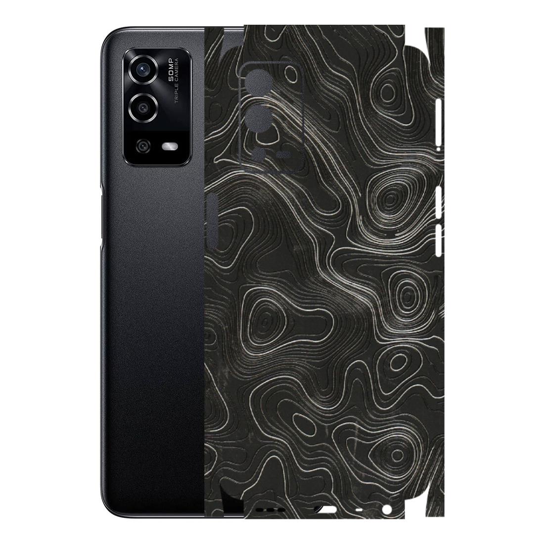 Oppo Phone Skins (All Models) - Abstract White Line Map Latest - 3D Embossed Finish (L-269) Oppo A55 4G