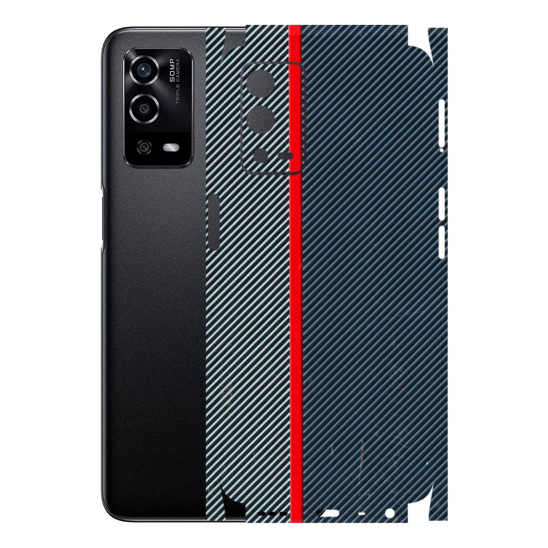 Oppo Phone Skins (All Models) - Blue Sober Lines - 3D Embossed Finish (L-305) Oppo A55 4G