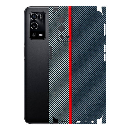 Oppo Phone Skins (All Models) - Blue Sober Lines - 3D Embossed Finish (L-305) Oppo A55 4G
