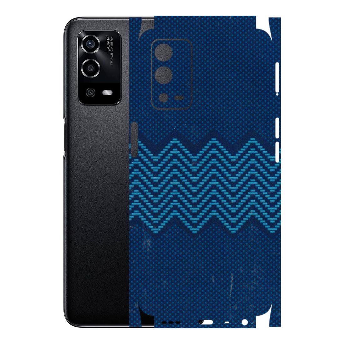 Oppo Phone Skins (All Models) - Blue Sober Waves - 3D Embossed Finish (L-306) Oppo A55 4G
