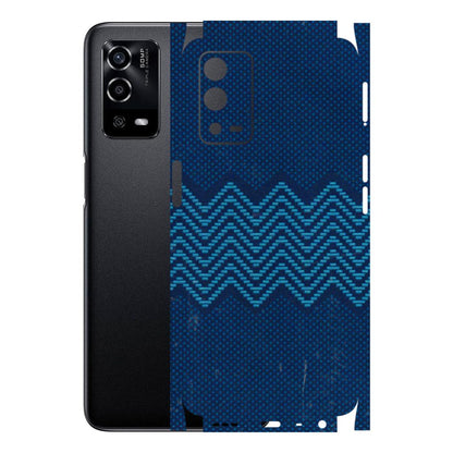 Oppo Phone Skins (All Models) - Blue Sober Waves - 3D Embossed Finish (L-306) Oppo A55 4G