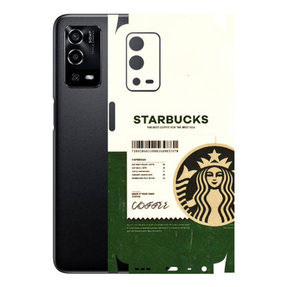 Oppo Phone Skins (All Models) - Starbucks Barcode - 3D Embossed Finish (L-308) Oppo A55 4G