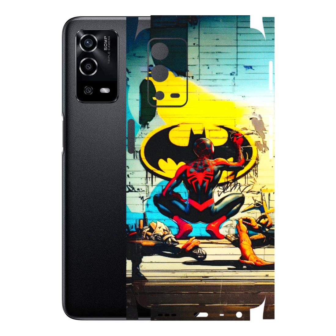 Oppo Phone Skins (All Models) - New Spiderman Bat Logo - 3D Embossed Finish (L-309) Oppo A55 4G
