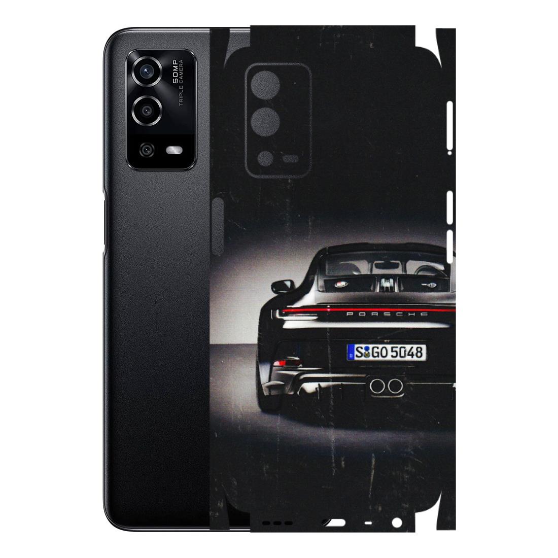 Oppo Phone Skins (All Models) - New Black Porsche GT3 - 3D Embossed Finish (L-327) Oppo A55 4G