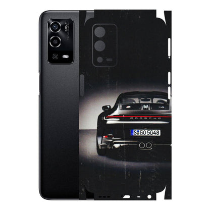 Oppo Phone Skins (All Models) - New Black Porsche GT3 - 3D Embossed Finish (L-327) Oppo A55 4G