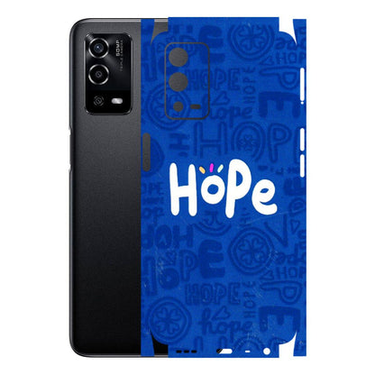 Oppo Phone Skins (All Models) - Hope Doodles Blue - 3D Embossed Finish (L-43) Oppo A55 4G