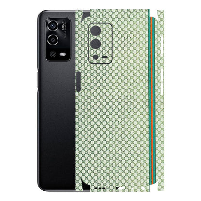 Oppo Phone Skins (All Models) - Gucci Fabric Pattern - 3D Embossed Finish (L-73) Oppo A55 4G