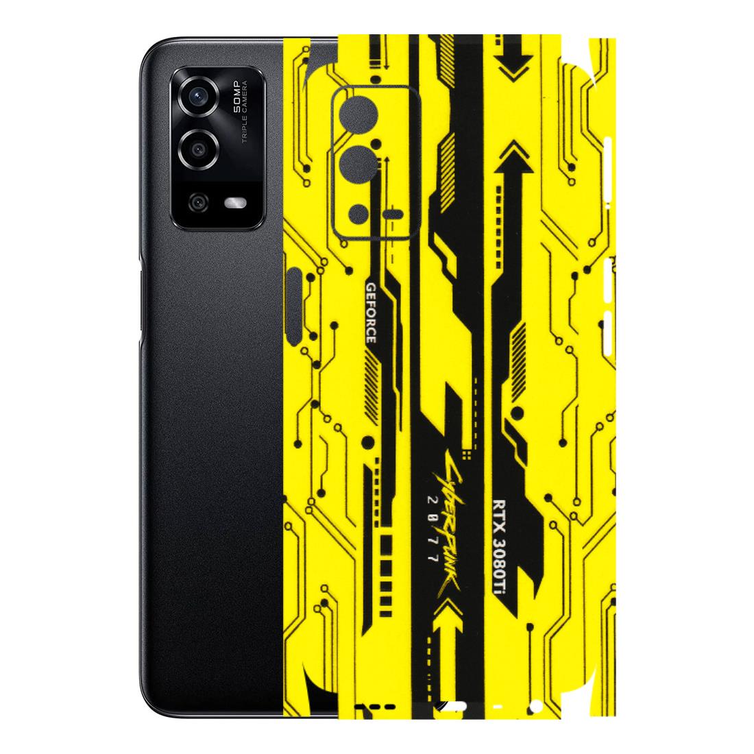 Oppo Phone Skins (All Models) - Yellow Cyberpunk - 3D Embossed Finish (L-93) Oppo A55 4G