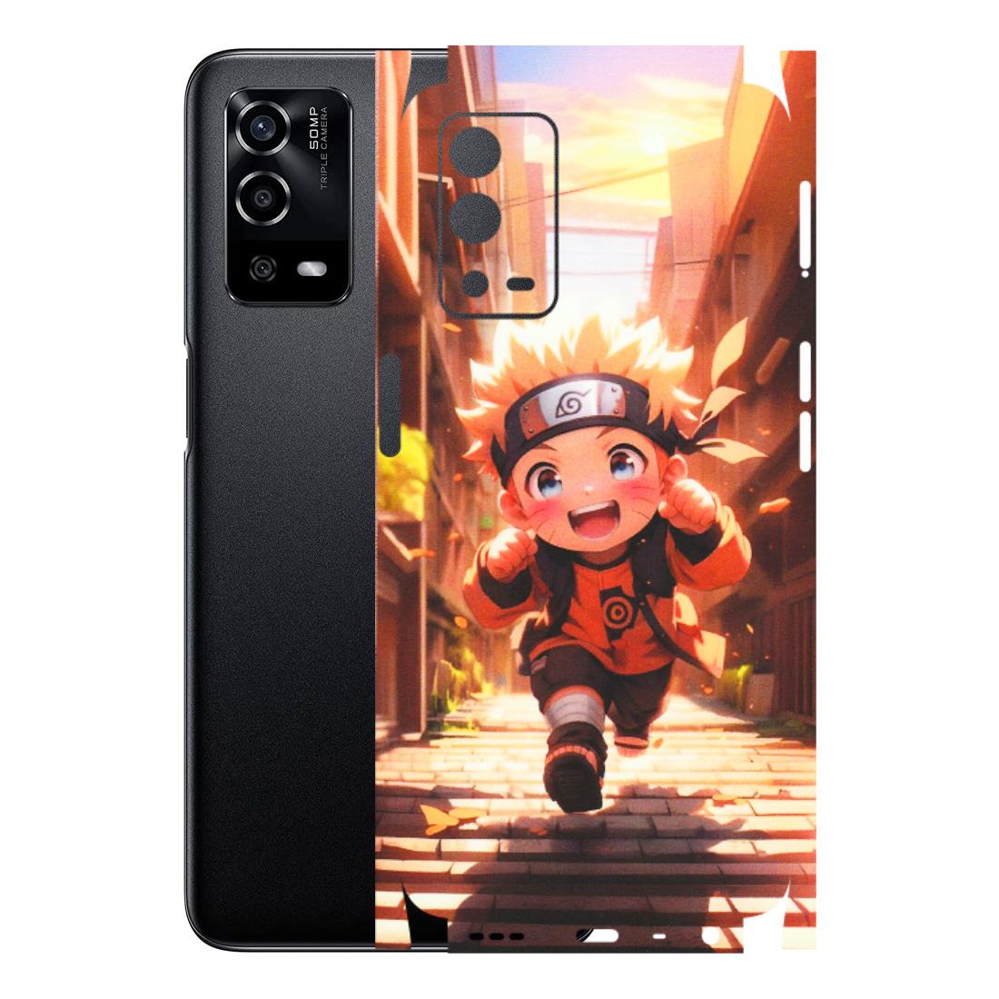 OPPO Phone Skins (All Models) - Naruto Cute Toon Running - Matte Finish (M-04) Oppo A55 4G