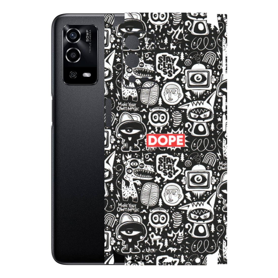 OPPO Phone Skins (All Models) - Dope Stay Classy Black Doodles - Matte Finish (M-126) Oppo A55 4G