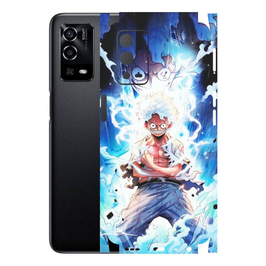 OPPO Phone Skins (All Models) - Blue Thunder Luffy Anime - Matte Finish (M-132) Oppo A55 4G