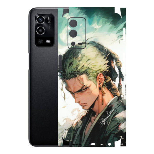 OPPO Phone Skins (All Models) - New Roronoa Zoro One Picece Anime - Matte Finish (M-140) Oppo A55 4G