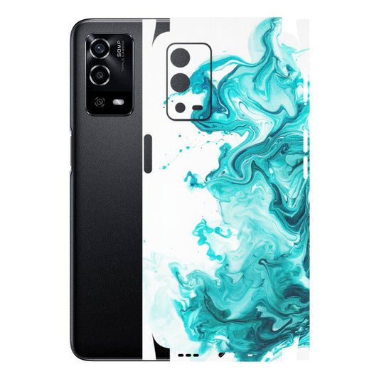 OPPO Phone Skins (All Models) - Sky Blue Abstract Colour - Matte Finish (M-146) Oppo A55 4G