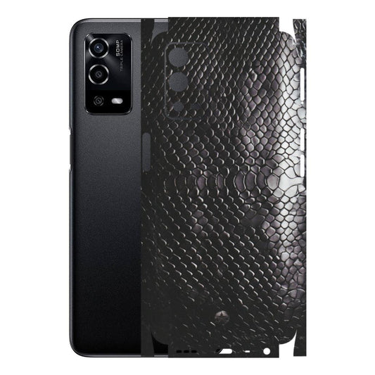 OPPO Phone Skins (All Models) - Black Snack Leather - Matte Finish (M-147) Oppo A55 4G
