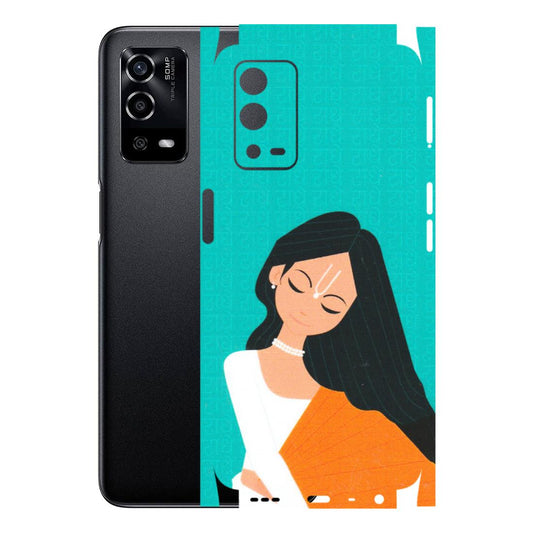 OPPO Phone Skins (All Models) - Radhe Radhe With Hindu Symbol - Matte Finish (M-164) Oppo A55 4G
