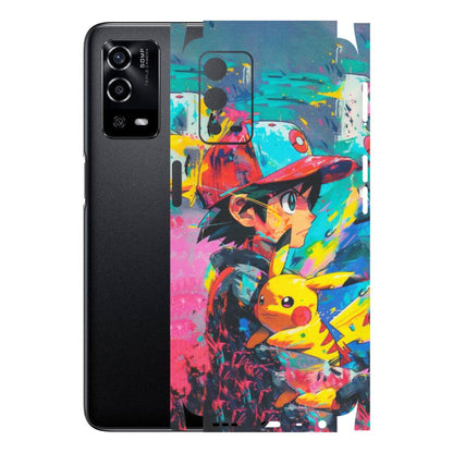 OPPO Phone Skins (All Models) - Ash & Pikachu - Matte Finish (M-26) Oppo A55 4G