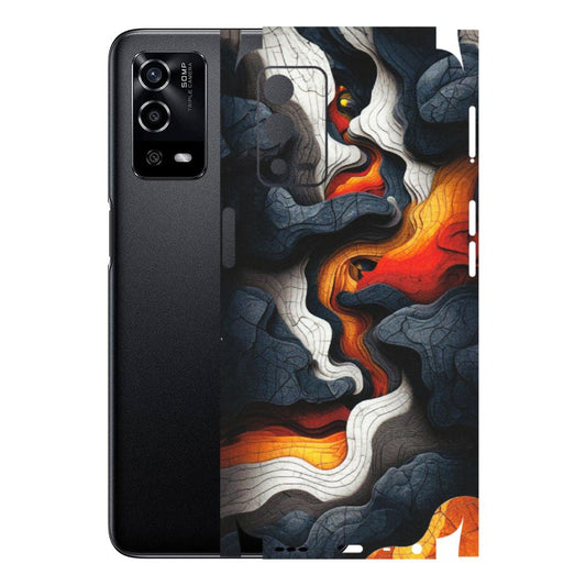 OPPO Phone Skins (All Models) - Abstract Volcanic Layers - Matte Finish (M-52) Oppo A55 4G