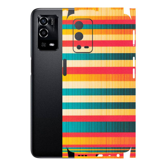 OPPO Phone Skins (All Models) - Colourful Stripes Soothing Effect - Matte Finish (M-86) Oppo A55 4G