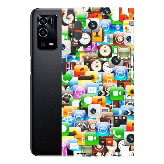 OPPO Phone Skins (All Models) - All Apple Icons - Matte Finish (M-93) Oppo A55 4G