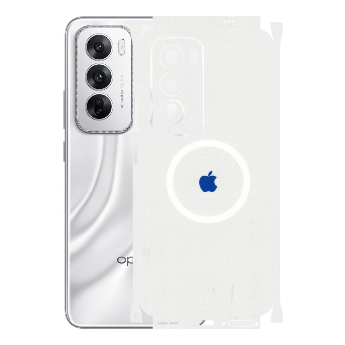 Oppo Phone Skins (All Models) - iPhone Magsafe Logo - 3D Embossed Finish (L-320) Oppo Reno 12 5G