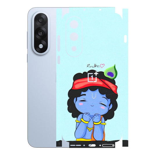 OnePlus Phone Skins (All Models) - Radhe Radhe Cute Toon - 3D Embossed Finish - (L-05) OnePlus Nord 5
