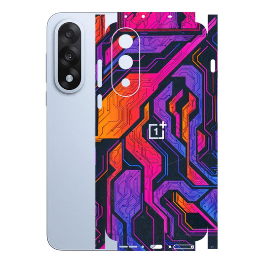 OnePlus Phone Skins (All Models) - Tech Circuits Futuristic - 3D Embossed Finish - (L-07) OnePlus Nord 5
