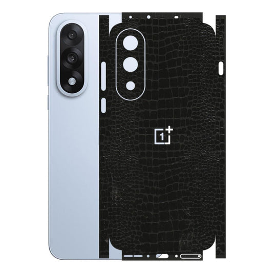 OnePlus Phone Skins (All Models) - Snake Leather Black - 3D Embossed Finish - (L-107) OnePlus Nord 5