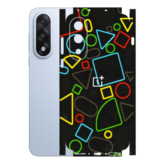 OnePlus Phone Skins (All Models) - Black Shapes - 3D Embossed Finish - (L-131) OnePlus Nord 5