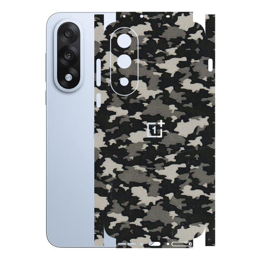 OnePlus Phone Skins (All Models) - Black/Grey Camoflaunge - 3D Embossed Finish - (L-142) OnePlus Nord 5
