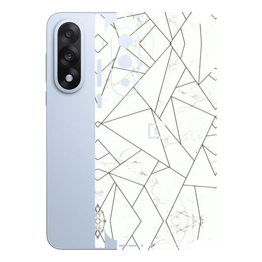 OnePlus Phone Skins (All Models) - Luxury White Marble Effect - 3D Embossed Finish - (L-168) OnePlus Nord 5