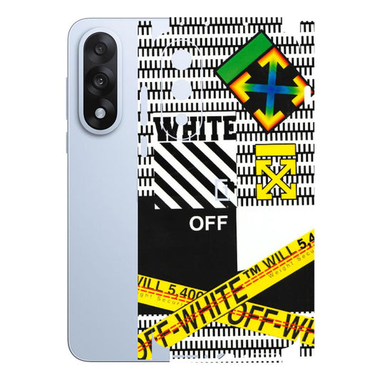 OnePlus Phone Skins (All Models) - White Off Abstract - 3D Embossed Finish - (L-172) OnePlus Nord 5