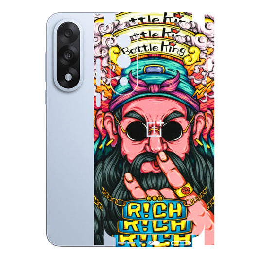 OnePlus Phone Skins (All Models) - Battle King Dude Face - 3D Embossed Finish - (L-178) OnePlus Nord 5
