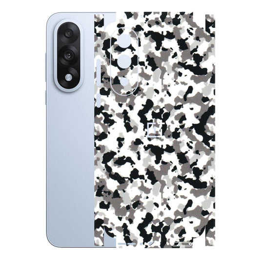 OnePlus Phone Skins (All Models) - White Black Camouflage - 3D Embossed Finish - (L-18) OnePlus Nord 5