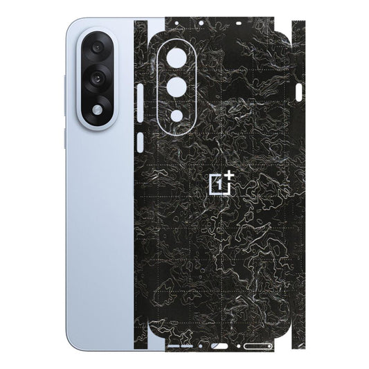 OnePlus Phone Skins (All Models) - Black map Texture - 3D Embossed Finish - (L-201) OnePlus Nord 5