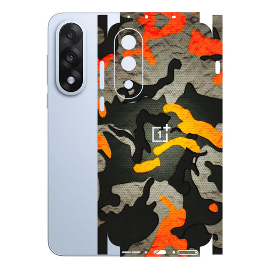 OnePlus Phone Skins (All Models) - Orange Camouflage - 3D Embossed Finish - (L-204) OnePlus Nord 5