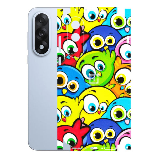 OnePlus Phone Skins (All Models) - Cute Fluffy Birds - 3D Embossed Finish - (L-213) OnePlus Nord 5