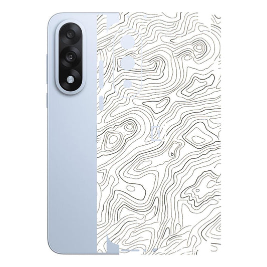 OnePlus Phone Skins (All Models) - White Black Swirls - 3D Embossed Finish - (L-219) OnePlus Nord 5