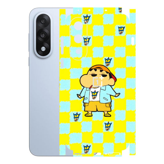 OnePlus Phone Skins (All Models) - Yellow Blue Shinchan Cute - 3D Embossed Finish - (L-221) OnePlus Nord 5