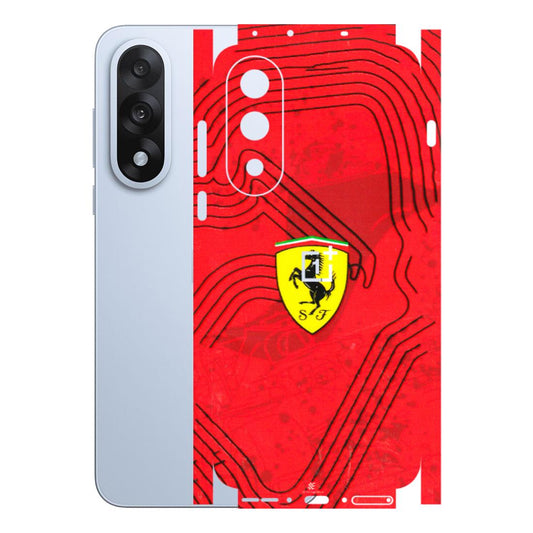 OnePlus Phone Skins (All Models) - Red Ferrari Logo Stylish - 3D Embossed Finish - (L-238) OnePlus Nord 5