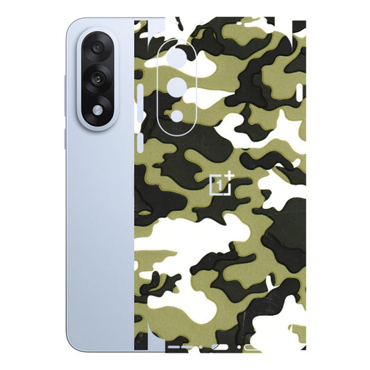 OnePlus Phone Skins (All Models) - Camouflages White And Green - 3D Embossed Finish - (L-243) OnePlus Nord 5