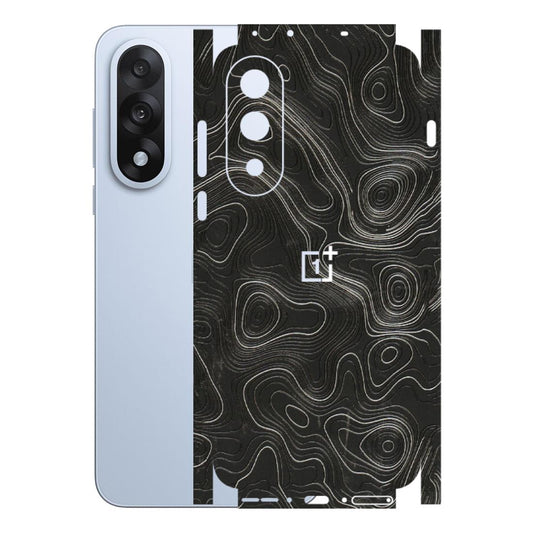 OnePlus Phone Skins (All Models) - Abstract White Line Map - 3D Embossed Finish - (L-269) OnePlus Nord 5
