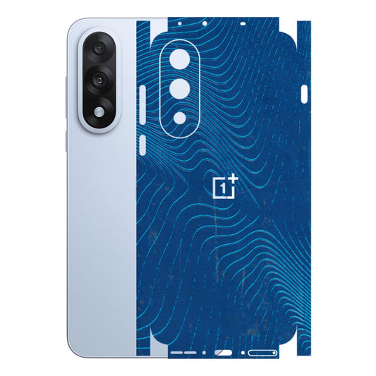 OnePlus Phone Skins (All Models) - Abstract Blue Line Map - 3D Embossed Finish - (L-272) OnePlus Nord 5
