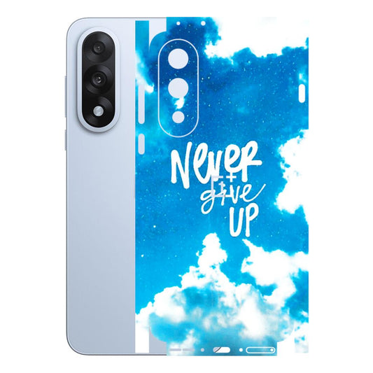 OnePlus Phone Skins (All Models) - Never Give Up - 3D Embossed Finish - (L-279) OnePlus Nord 5
