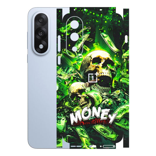 OnePlus Phone Skins (All Models) - Skull Money - 3D Embossed Finish - (L-303) OnePlus Nord 5