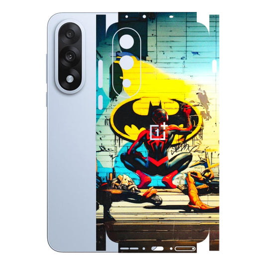 OnePlus Phone Skins (All Models) - New Spiderman Bat Logo - 3D Embossed Finish - (L-309) OnePlus Nord 5
