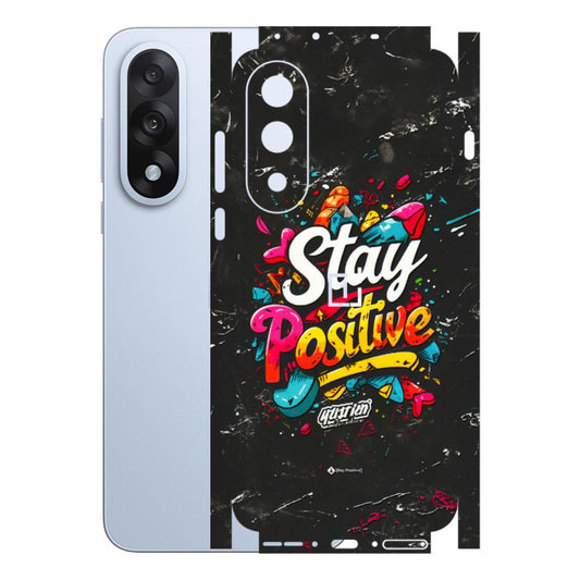 OnePlus Phone Skins (All Models) - Stay Positive Black - 3D Embossed Finish - (L-31) OnePlus Nord 5