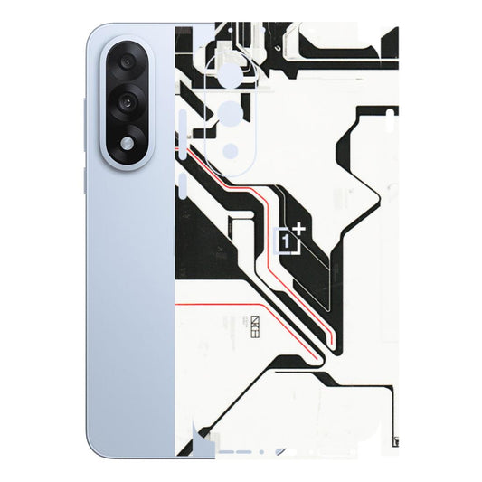 OnePlus Phone Skins (All Models) - White Techy Logo - 3D Embossed Finish - (L-312) OnePlus Nord 5